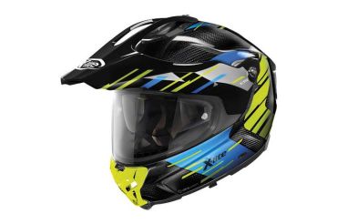 CASCO X-LITE X552 ULTRA WAYPOINT NEGRO BRILLANTE/AZUL/AMARILLO NEÓN