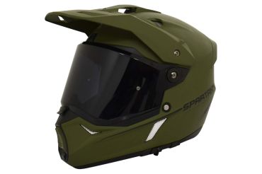 CASCO SPARTAN WOLF VERDE/NEGRO MATE