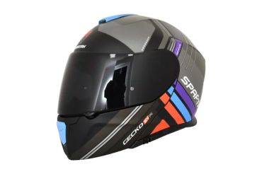 CASCO SPARTAN GECKO EPIC GRIS/AZUL