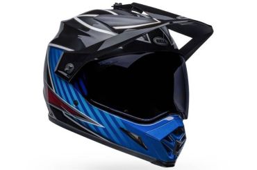 CASCO BELL MX-9 ADVENTURE MIPS DALTON HI VIZ NEGRO BRILLANTE/AZUL/ROJO