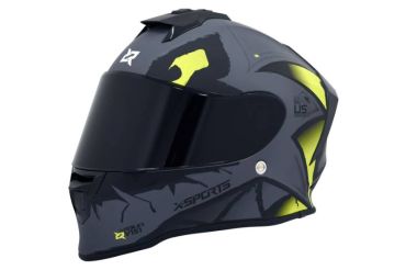 CASCO X-SPORTS V151 SWAMP GRIS/AMARILLO NEÓN MATE