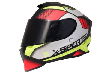 CASCO X-SPORTS V151 LEXOT NEGRO/AMARILLO NEÓN/ROJO MATE