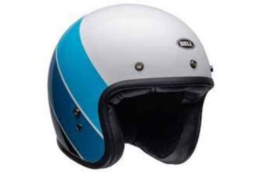 CASCO BELL CUSTON 500 RIF BLANCO/AZUL/NEGRO