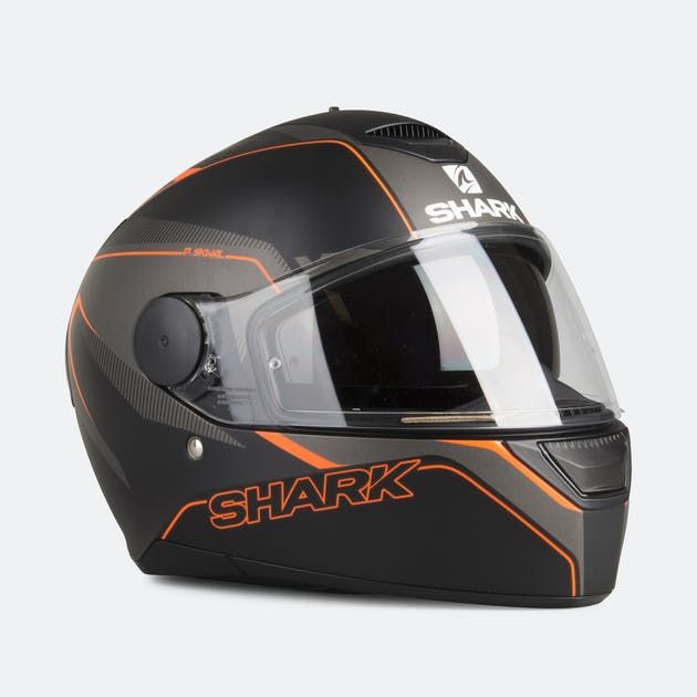 Casco hotsell shark naranja