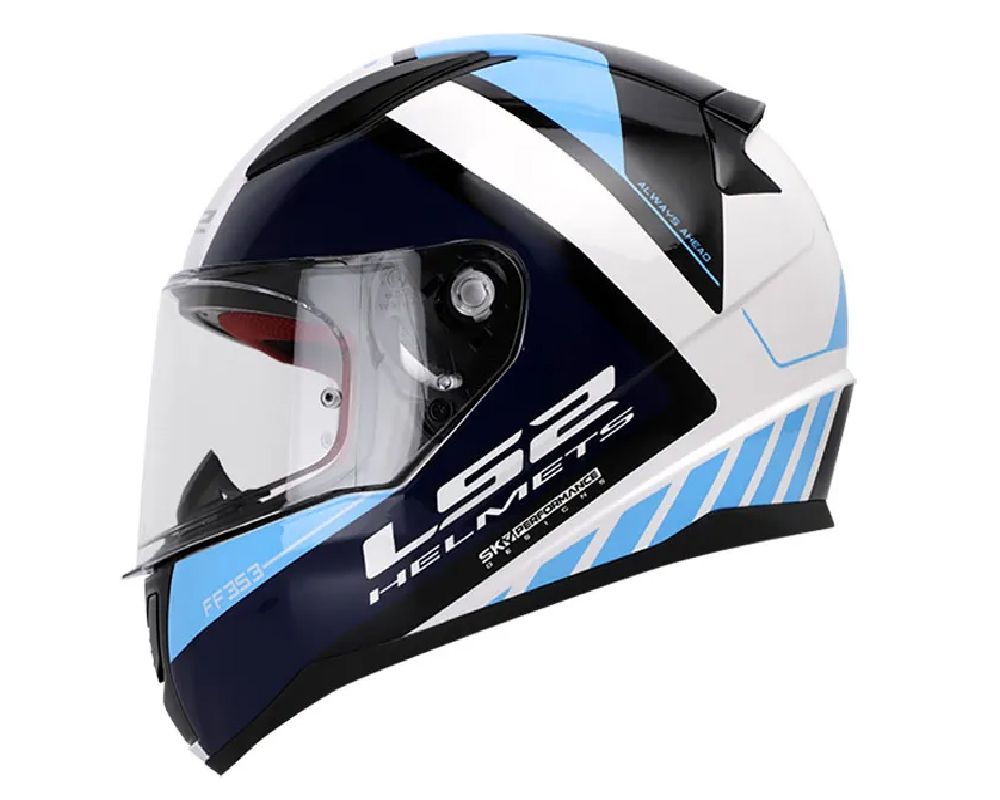 Casco ls2 azul y blanco deals