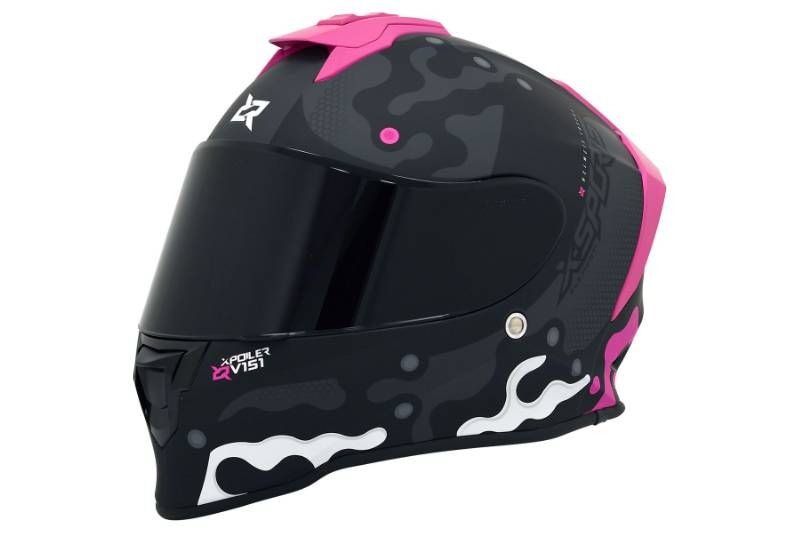 Casco rugby AIR-PRO: ROSA/NEGRO