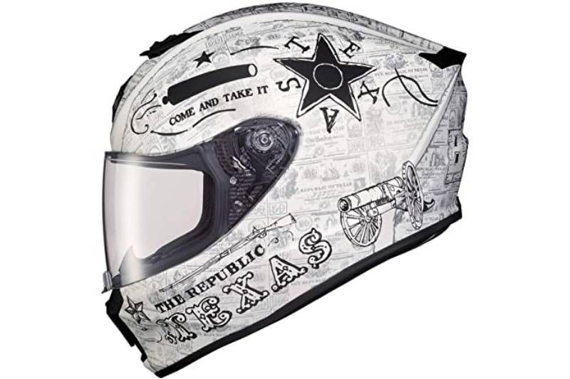 CASCO SCORPION EXO R420 LONE STAR BLANCO