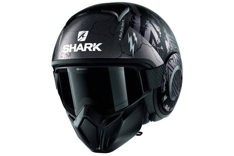 CASCO SHARK DRAK CROWER NEGRO MATE