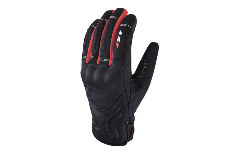 GUANTES LS2 JET NEGRO ROJO