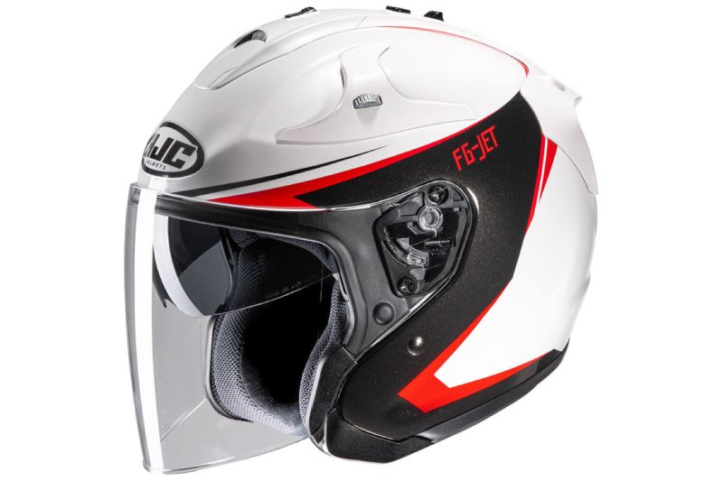 CASCO HJC FG-JET BALIN BLANCO/NEGRO BRILLANTE/ROJO