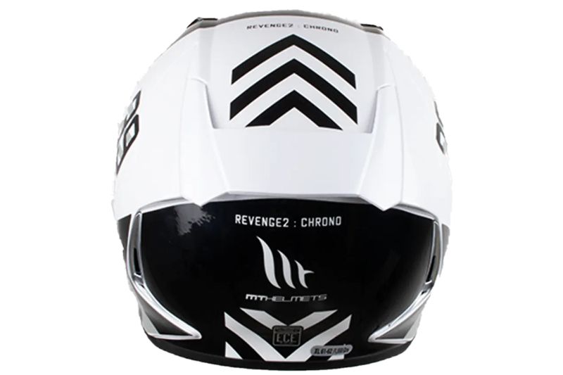 CASCO MT REVENGE 2 CHRONO BLANCO NEGRO GRIS BRILLANTE