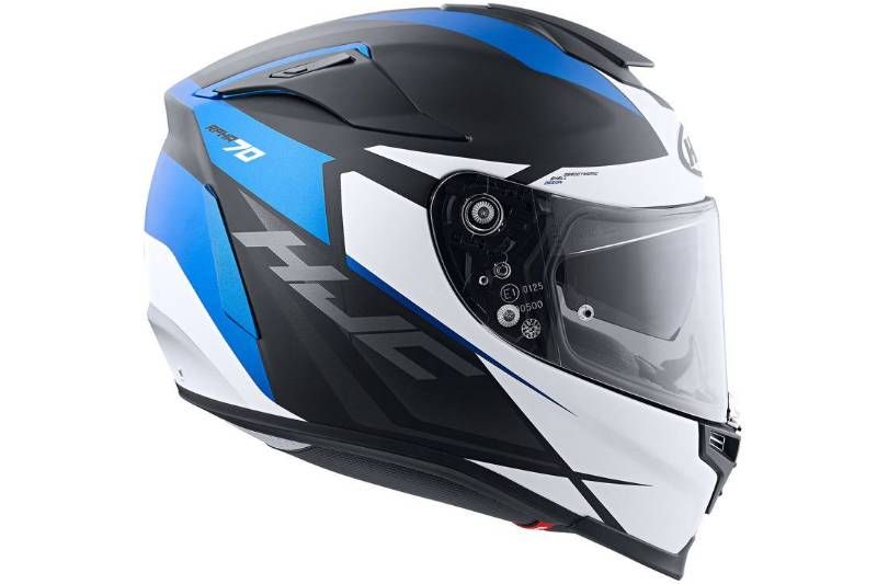 CASCO RPHA 70 NEGRO MATE/AZUL/BLANCO